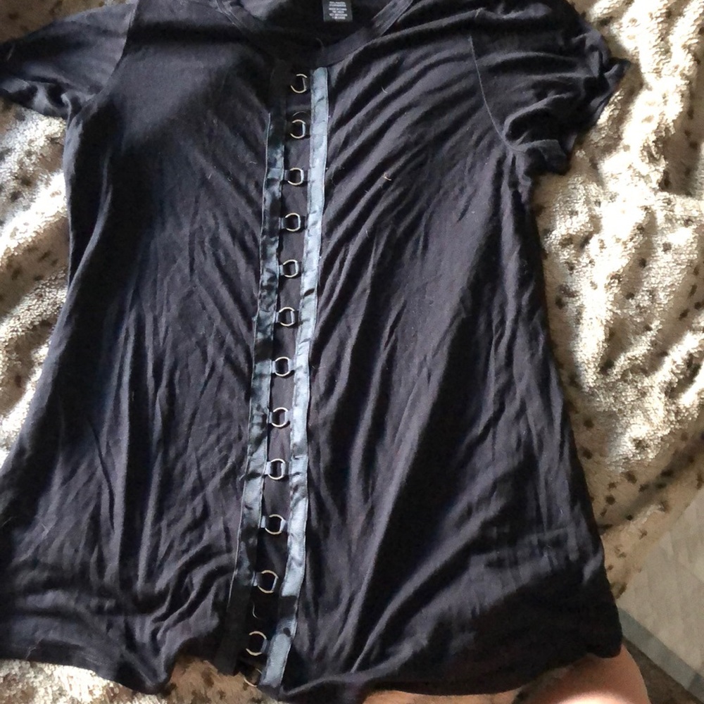 Black sexy basic tee